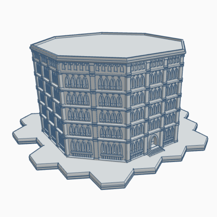 Gothic Building 136 with Hex Base GHB136